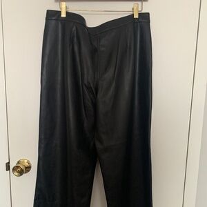 Faux leather pants